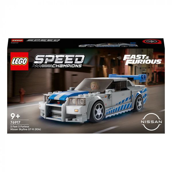 Конструктор LEGO® Speed Champions «Подвійний форсаж» Nissan Skyline GT-R (R34) 319 деталей (76917) 76917