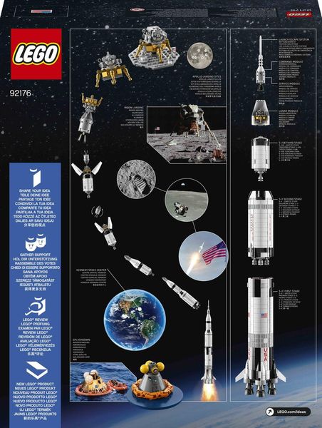 Конструктор LEGO Ideas NASA Аполло Сатурн 5 92176 92176