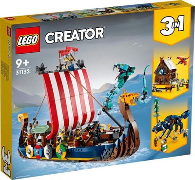 LEGO® Creator 3-в-1 Корабель вікінгів і Мідгардський змій 31132 31132