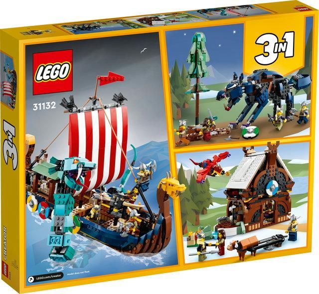 LEGO® Creator 3-в-1 Корабель вікінгів і Мідгардський змій 31132 31132