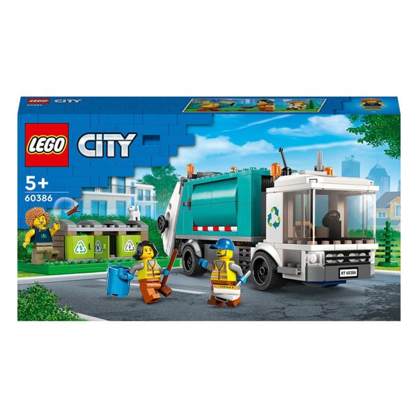 Конструктор LEGO® LEGO City Сміттєпереробна вантажівка 261 деталей (60386) 60386