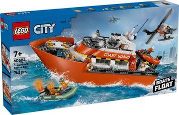 Конструктор LEGO City Спасательный катер и вертолет береговой охраны 60504 60504