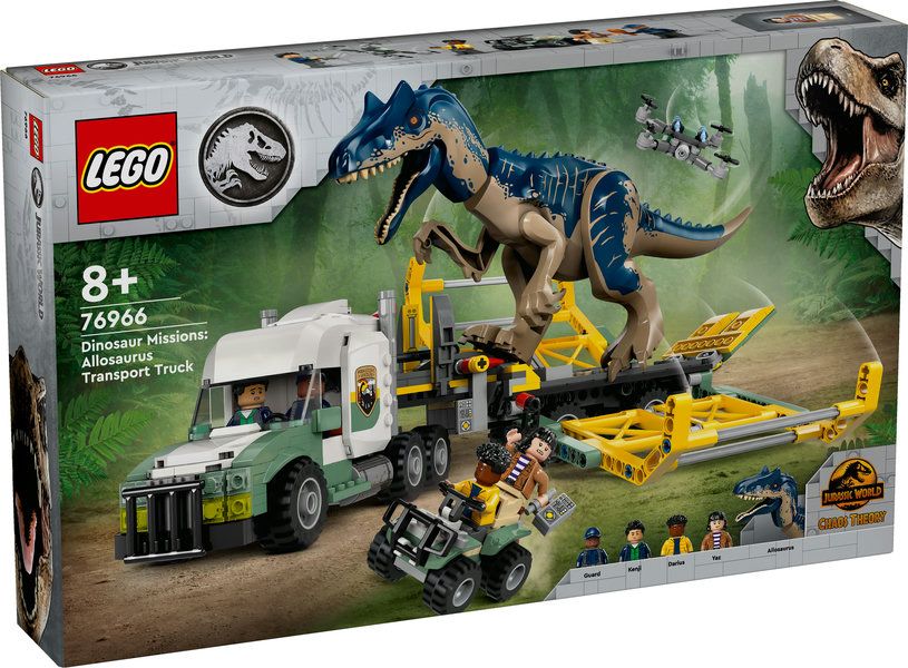 Конструктор LEGO® Jurassic World Місії динозаврів: Вантажівка для перевезення алозавра 76966 76966