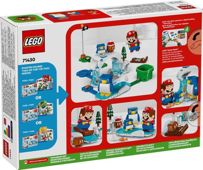 Конструктор LEGO Super Mario Снігова пригода родини penguin. Додатковий набір 71430