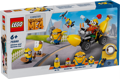 Конструктор LEGO® Minions Нікчемний я 4 Посіпаки й банановий автомобіль 75580 75580