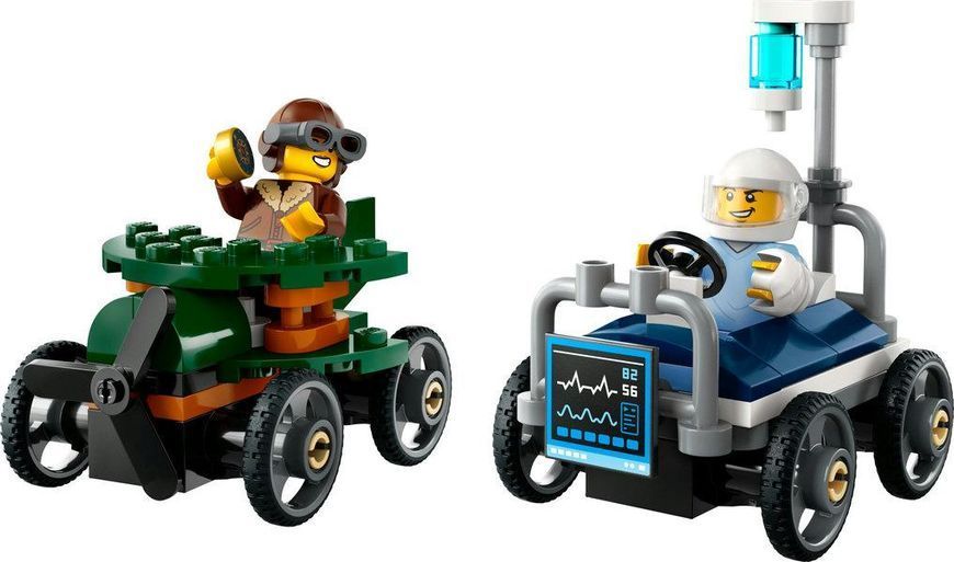 Конструктор LEGO City &laquo;Літак проти лікарняного ліжка&raquo; Набір для перегонів 60459 60459