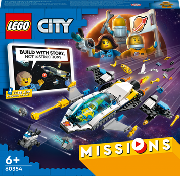 Конструктор LEGO City Missions Місії дослідження Марсу на космічному кораблі 298 деталей 60354 60354