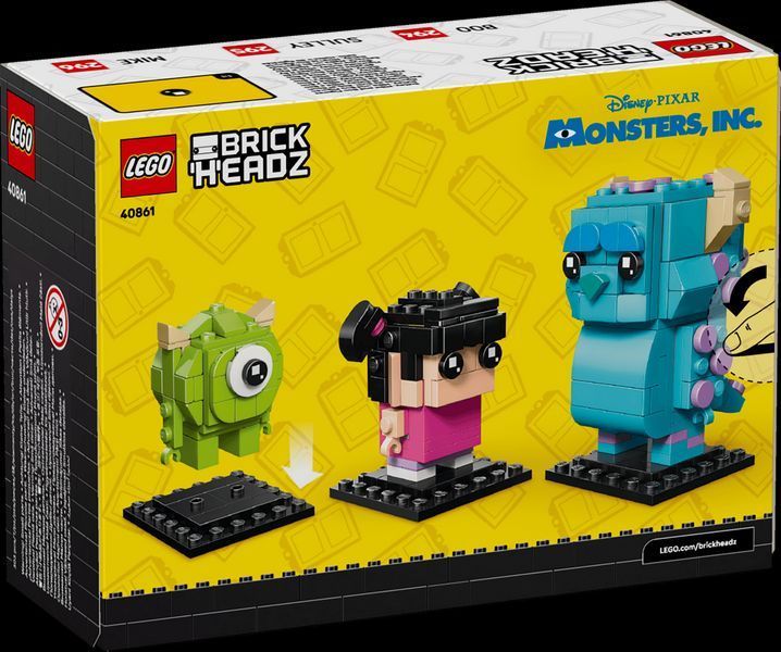 Конструктор LEGO&reg; BrickHeadz&trade; ǀ Disney і Pixar Фігурки Саллі, Майка й Бу 40861 40861 фото БрікСтор
