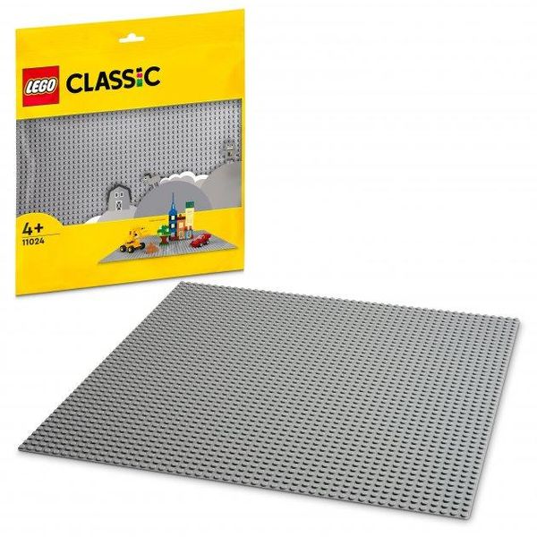 Конструктор LEGO Classic Сіра базова пластина 1 деталь 11024 11024