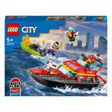 Конструктор LEGO® LEGO City Човен пожежної бригади 144 деталей (60373) 60373 фото