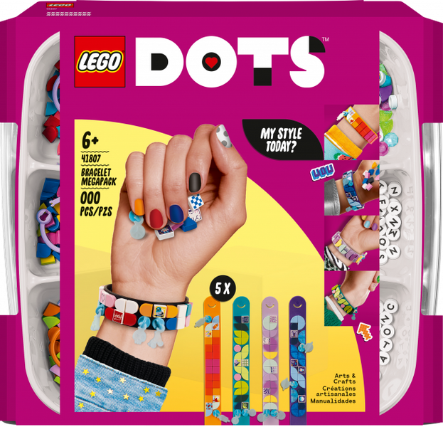 Конструктор LEGO DOTS Меганабір для створення браслетів 388 деталей 41807 41807